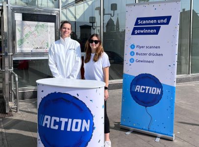 Foto einer POS Promotion mit Winning Wheels in Wien